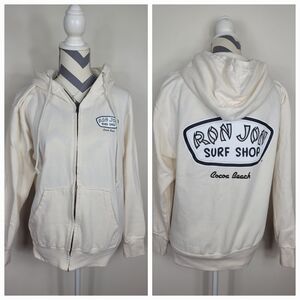 Ron Jon Surf Shop Sz S Hoodie Full Zip Sweatshirt Cocoa Beach Florida Women's